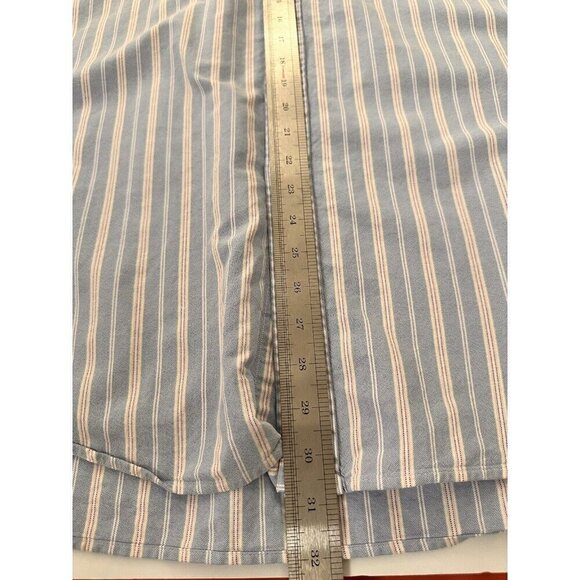 Vtg Ralph Lauren Men's Shirt XXL Blue Striped Logo Business Casual Grandpacore - Picture 10 of 10